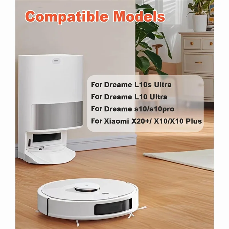 Abrb-para xiaomi x20 +/x10 +/dreame l10s ultra/l10 ultra/l10 prime robô aspirador de pó escova lateral principal filtro hepa sacos mop