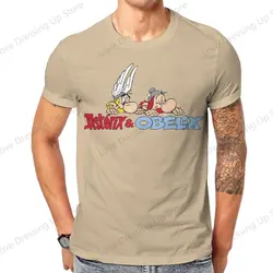 100% Cotton T-shirt  Men's t-shirt Asterixs and Obelixs Summer  Street Short Sleeve Top S-6XL