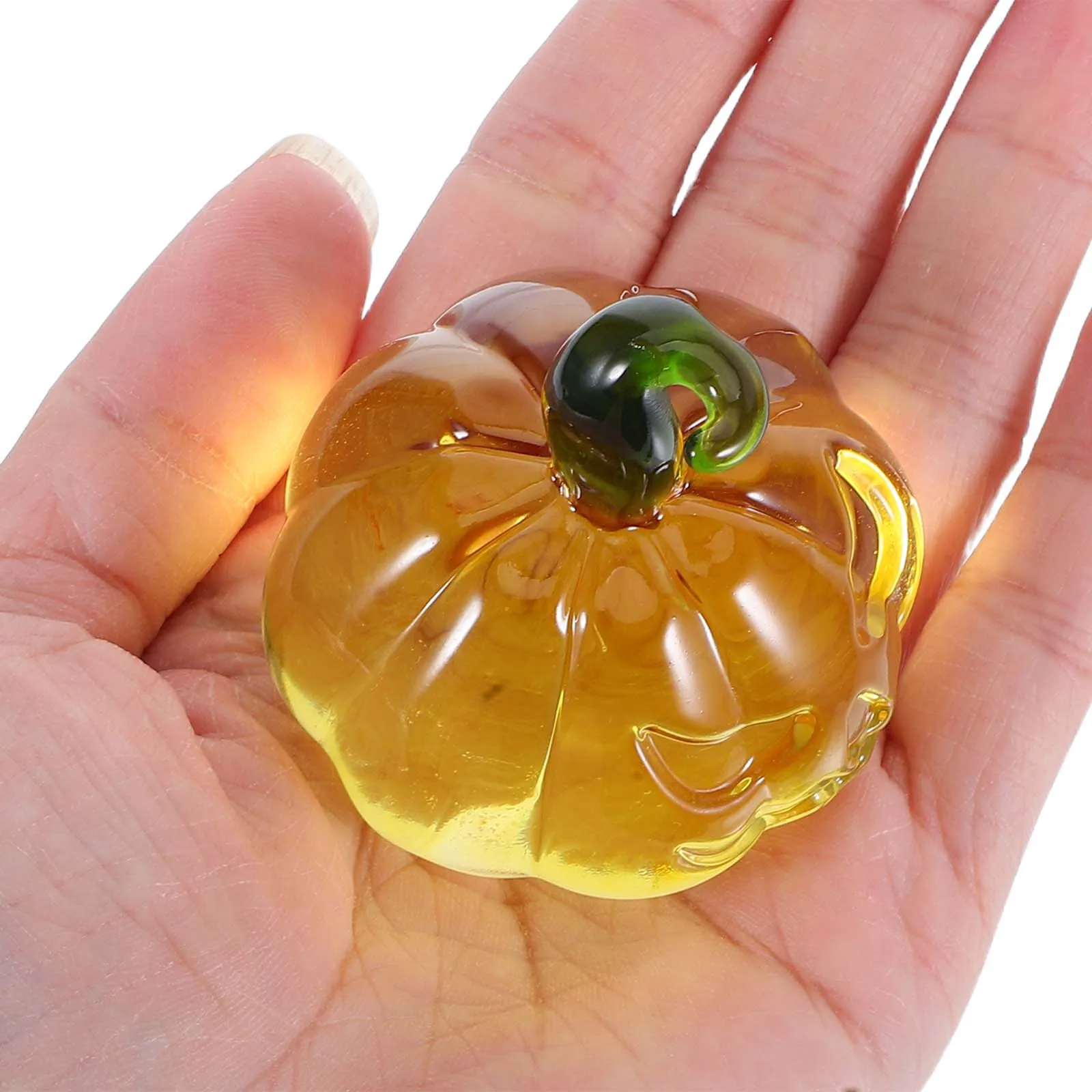 

Miniature Crystal Pumpkin White Small Table Ornament Delicate Autumn Harvest Thanksgiving Fall Pumpkin Decoration