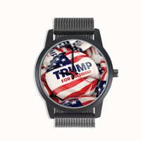 Factory Store US Flag Trump Design Cool Style President Election Souvenir Gifts for Supporter Men's  Quartz Wrist Watch