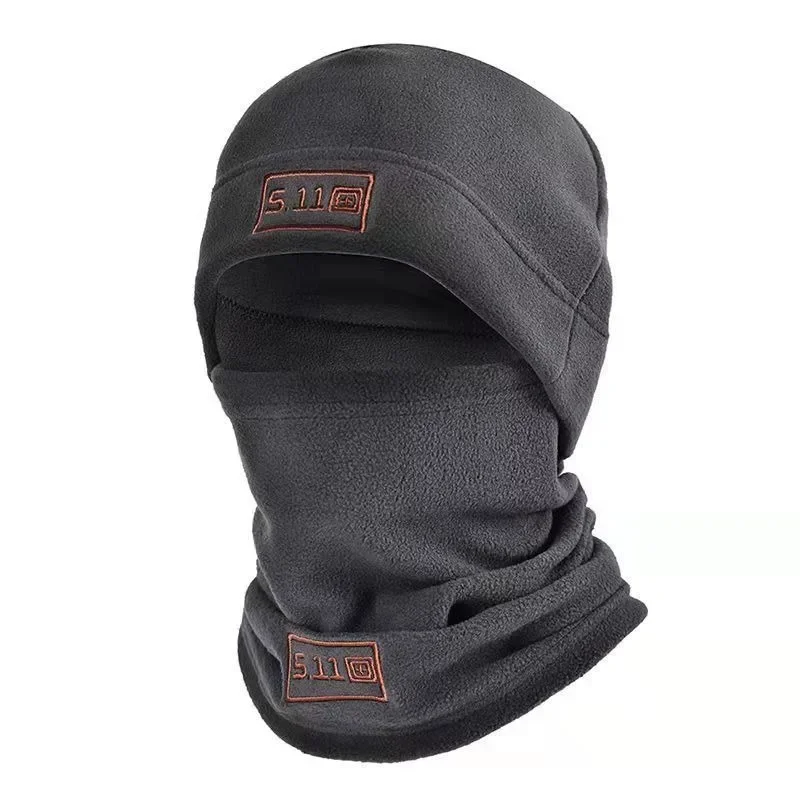 Tactical Fleece Hat Scarf Set Thermal Head Cover Winter Warm Balaclava Face Mask Outdoor Sports Cycling Bonnet Neck Protector