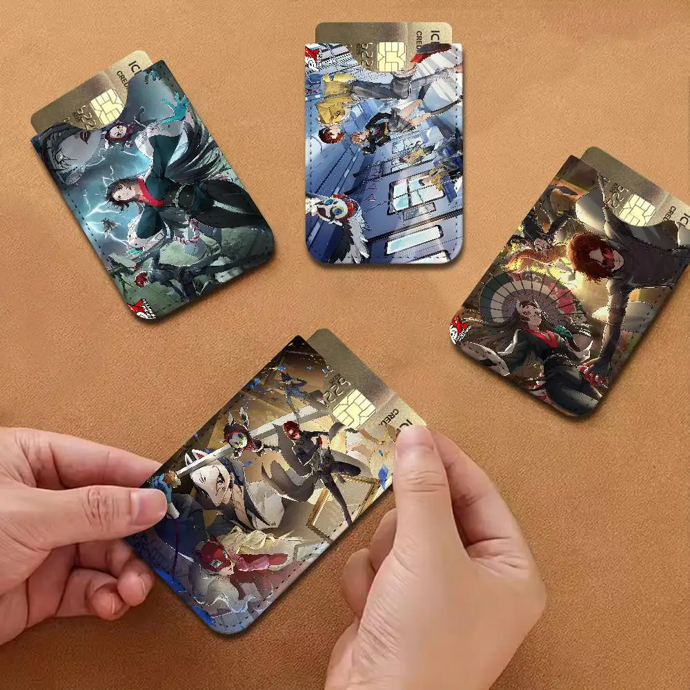 Hot Video P-Persona 5 Gaming Leather Card Wallet Soft Lightweight Portable Credit ID Card Holder Daily Commute Card Case