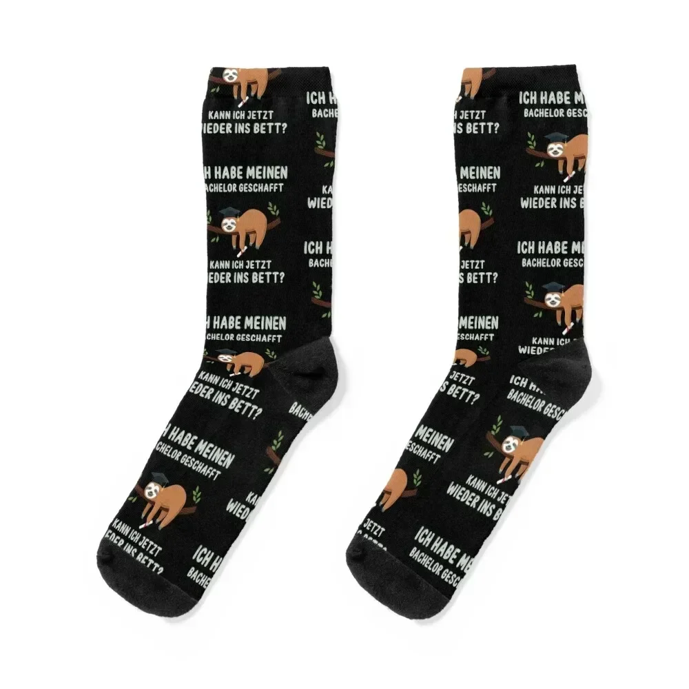Bachelor Geschafft Wieder Ins Bett Student Geschenk Faultier Socks hip hop gifts floor Men's Women Socks Men's