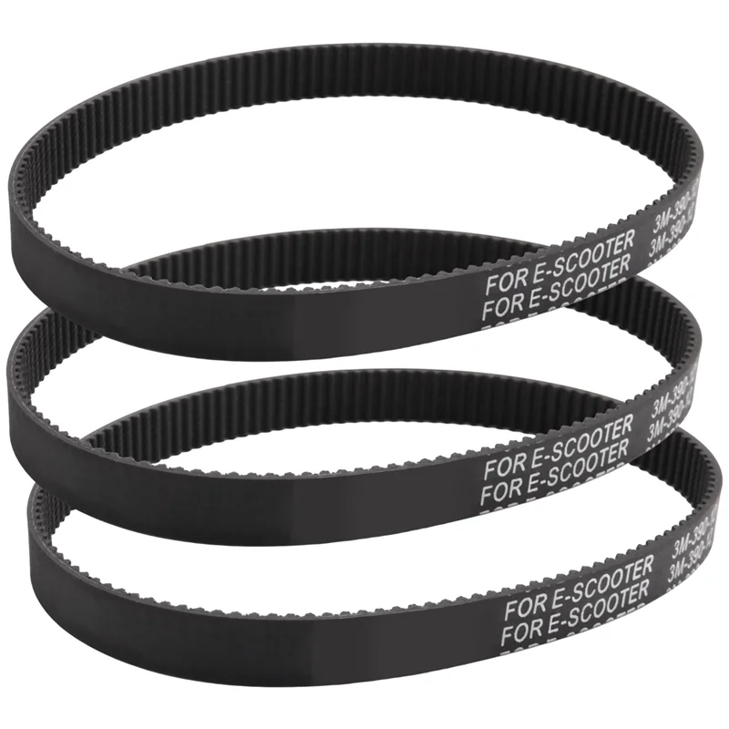 HOES-3Pcs 3M-390-12 محرك حزام دائم سميكة المطاط محرك حزام الملحقات ل دراجة كهربائية E-الدراجة سكوتر دراجة نارية