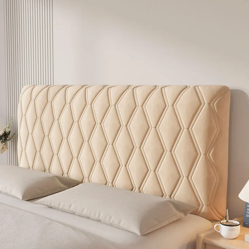 Kopfteilbezug für Queen-Size-Betten, Dehnbarer Samt-Kopfteilüberzug, Staubdichter Bettkopfteilbezug für Gepolsterte Kopfteile – Detail 11