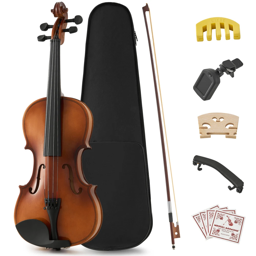 

Professional 4/4 Full Size Violin Set - Durable, Lightweight Design with Stable Rich Sound, Smooth Finish & Complete Accessories