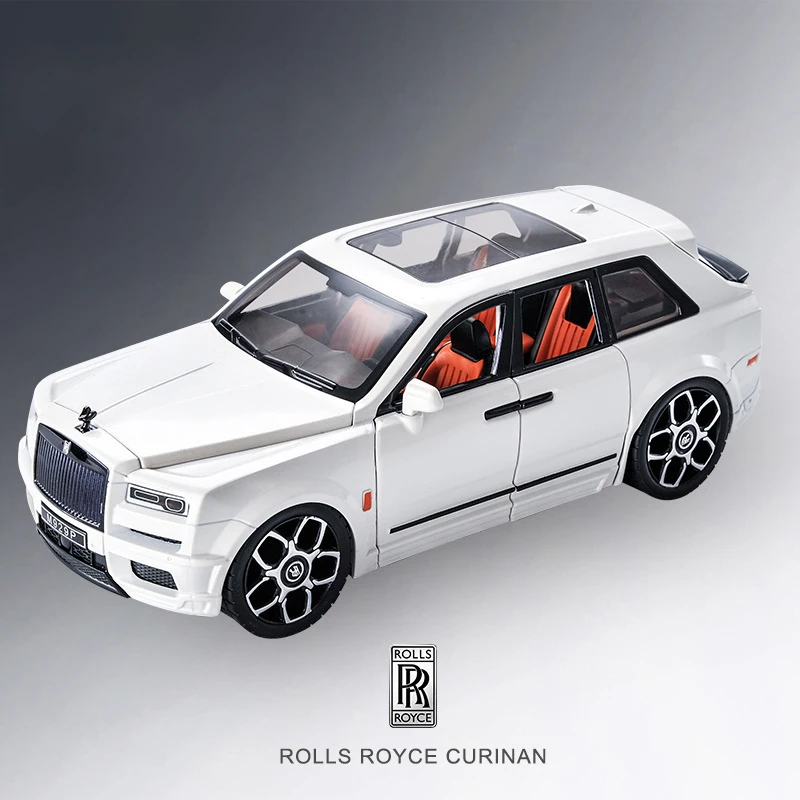 1:20 Rolls Royce Cullinan SUV Alloy Model Car Toy Diecasts Metal Casting Sound and Light Car Toys For Children Vehicle