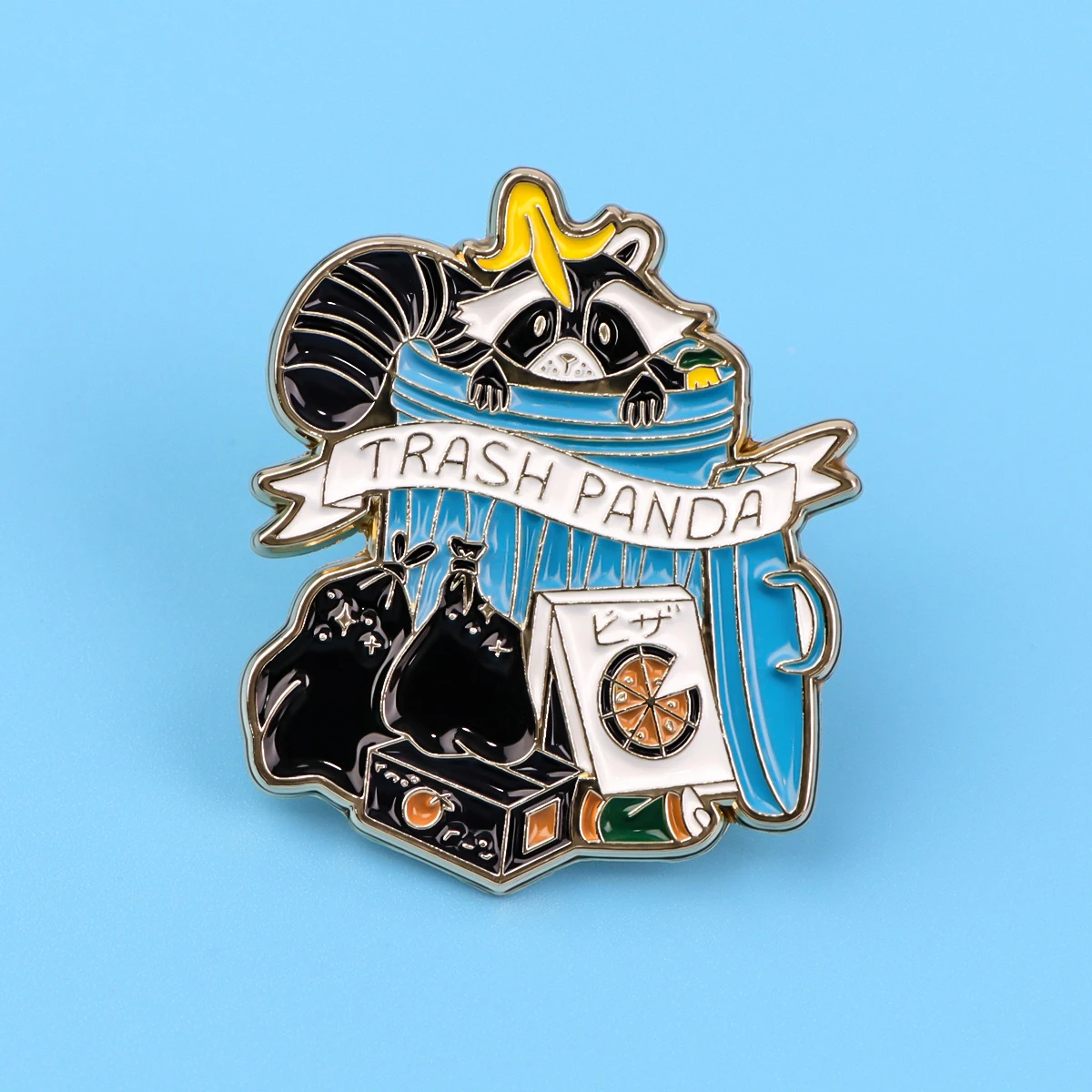 Cartoon Raccoon Pin Lapel Pins for Backpacks Classic Enamel Pin Collar Badges Brooch Cute Accessories Fashion Jewelry Gifts