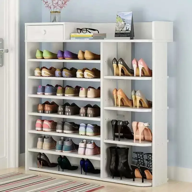 Shoe rack multi-layer simple dust-proof entry door narrow shoe cabinet household indoor simple e****mical storage shoe rack
