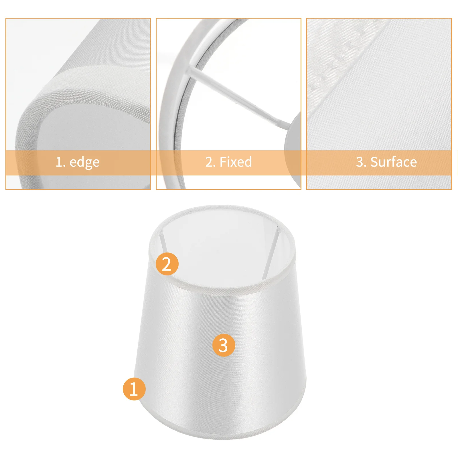 

Cloth Lampshade Simple Durable Vintage Style Decorative for Bedroom Living Room Table Lamp Ceiling Light Accessory