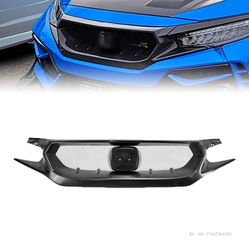 Hot EPR for Civic Type R FK8 JS Style FRP Front Bumper Grill (FC1/FK7 Compatible Easy Installation One Piece MOQ)