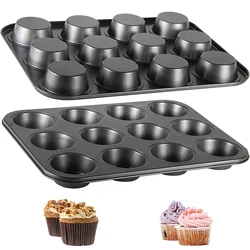 LMETJMA Muffin Tray Cupcake Baking Pan 12-Cup Nonstick Cupcake Pan Carbon Steel Muffin Tins Release Cupcake Baking Pan JT161