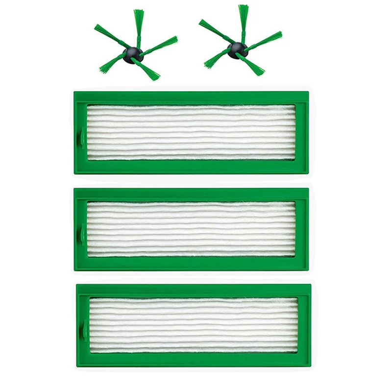 A99T Accessories Set For Vorwerk Kobold VR200 & VR300 Vacuum Robots - 6X HEPA Filters & 4X Side Brushes