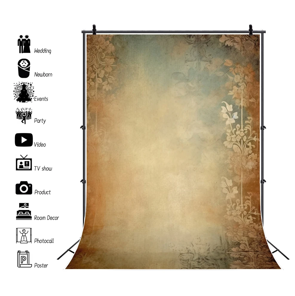 Arrière-Plan de Photographie de Mariage, Fleurs Florales, Décor de ixMurale, Abstrait, Bergame, Anniversaire de Bébé, Studio Photo