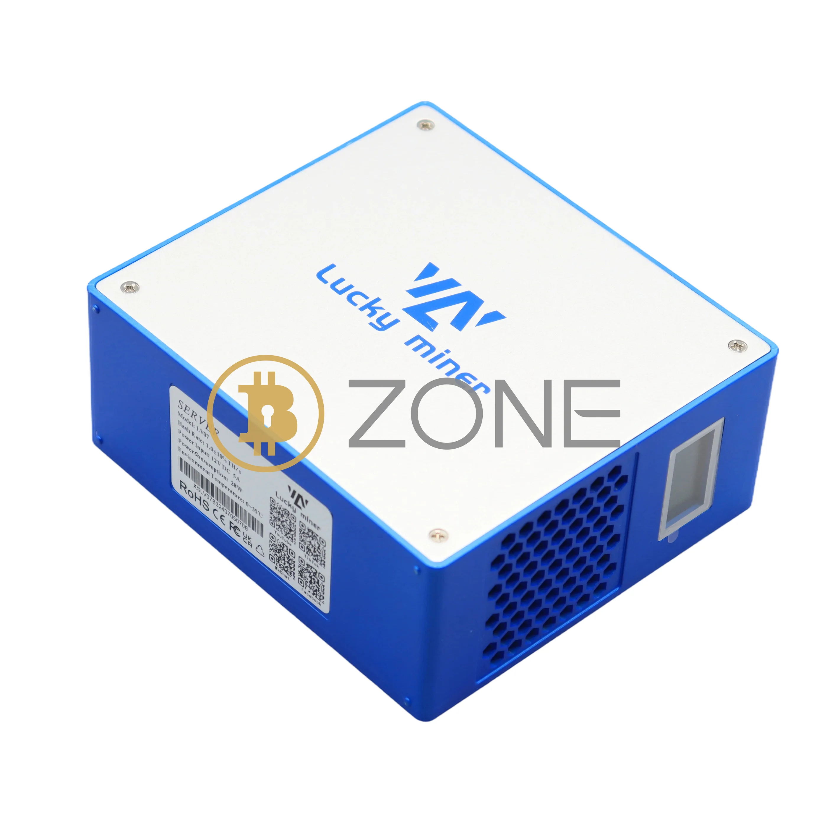 Imagem -04 - Lucky Bitcoin Miner para Uso Doméstico Crypto Asic Miner Máquina de Mineração de Criptomoeda 1th s 26w 2023 Lv07