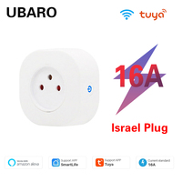 Ubaro Israel Tuya Wifi Smart Socket App Control Support Google Home Alexa Voice Plug Timing Power Outlet 100-240V Home Appliance