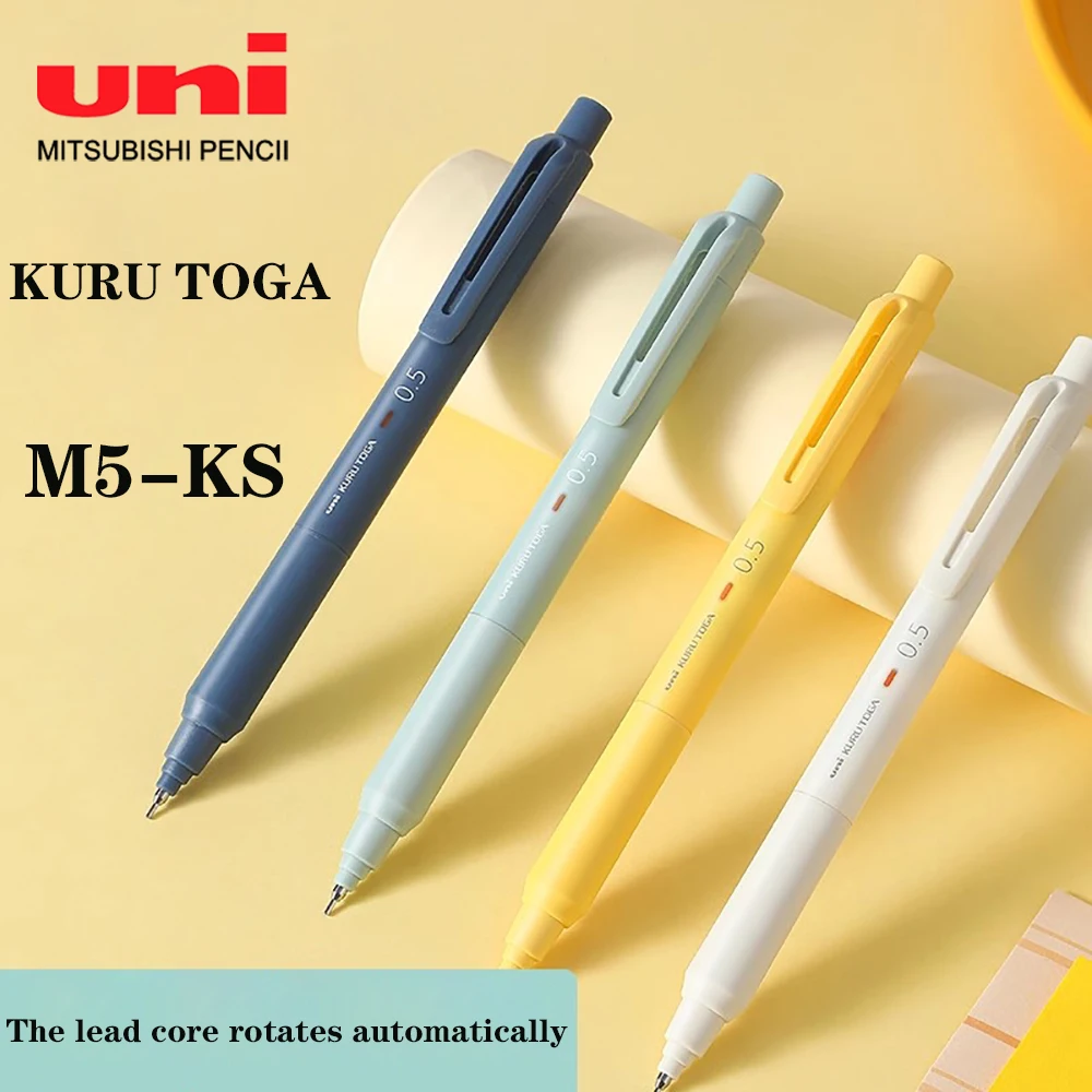 

Japan UNI KURUTOGA Mechanical Pencil 0.5mm Movable Lead M5-KS Automatic Rotation Single Speed Pencil Cute Fresh Color Stationery