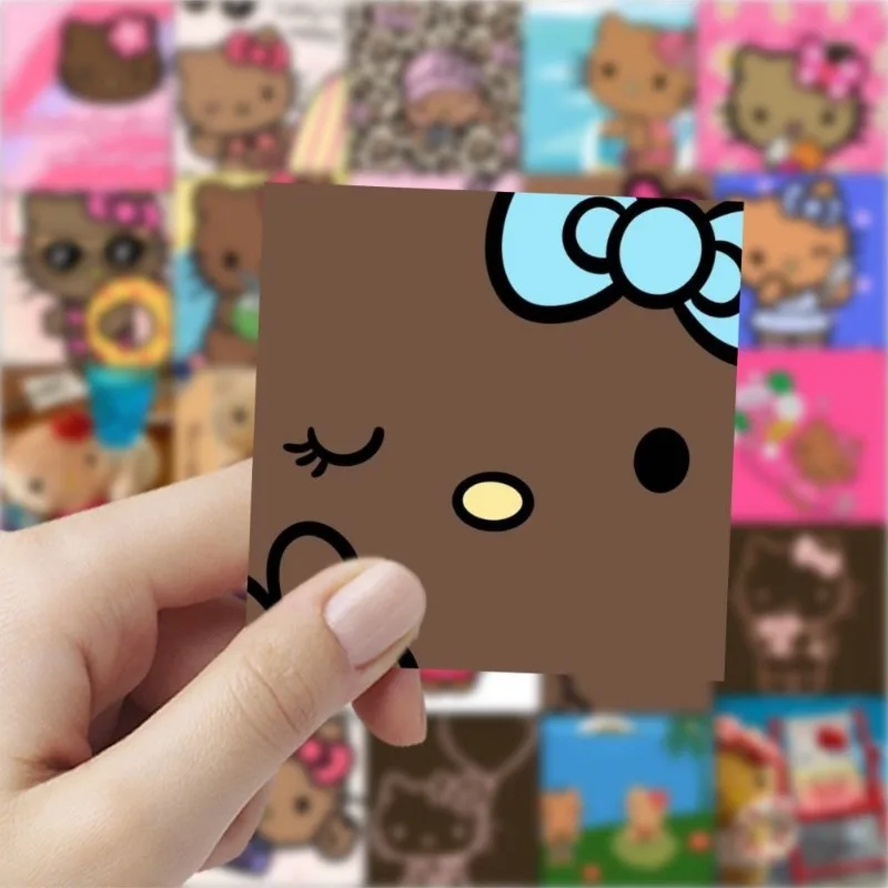 59PCS Sanrio Hello Kitty Cartoon Stickers Decoratieve mobiele telefoonhoes Bagage Computer Gitaar Decoratieve Stickers