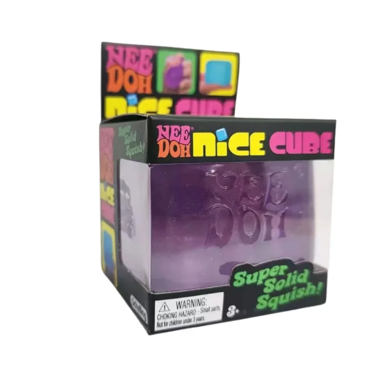 Schylling Needoh Nice Cube & Mini Jellyfish Sensorische Nice-Sicle Stressverlichtende Squishy Cube Anti-Angst Knijp Blind Box Speelgoed