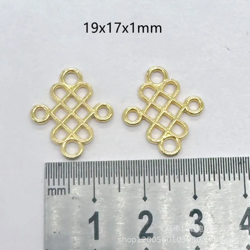 Factory Direct Sales 100Pieces diy  Hollow Double Hanging Chinese Knot Pendant Necklace Clothing Decoration Porous Connector