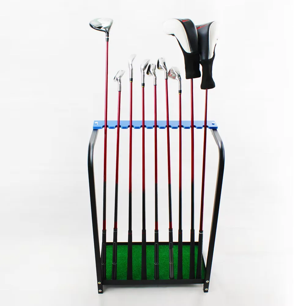

Golf Club Display Rack Metal Shelf Organizer 9 Slot Stand Holder Supplies
