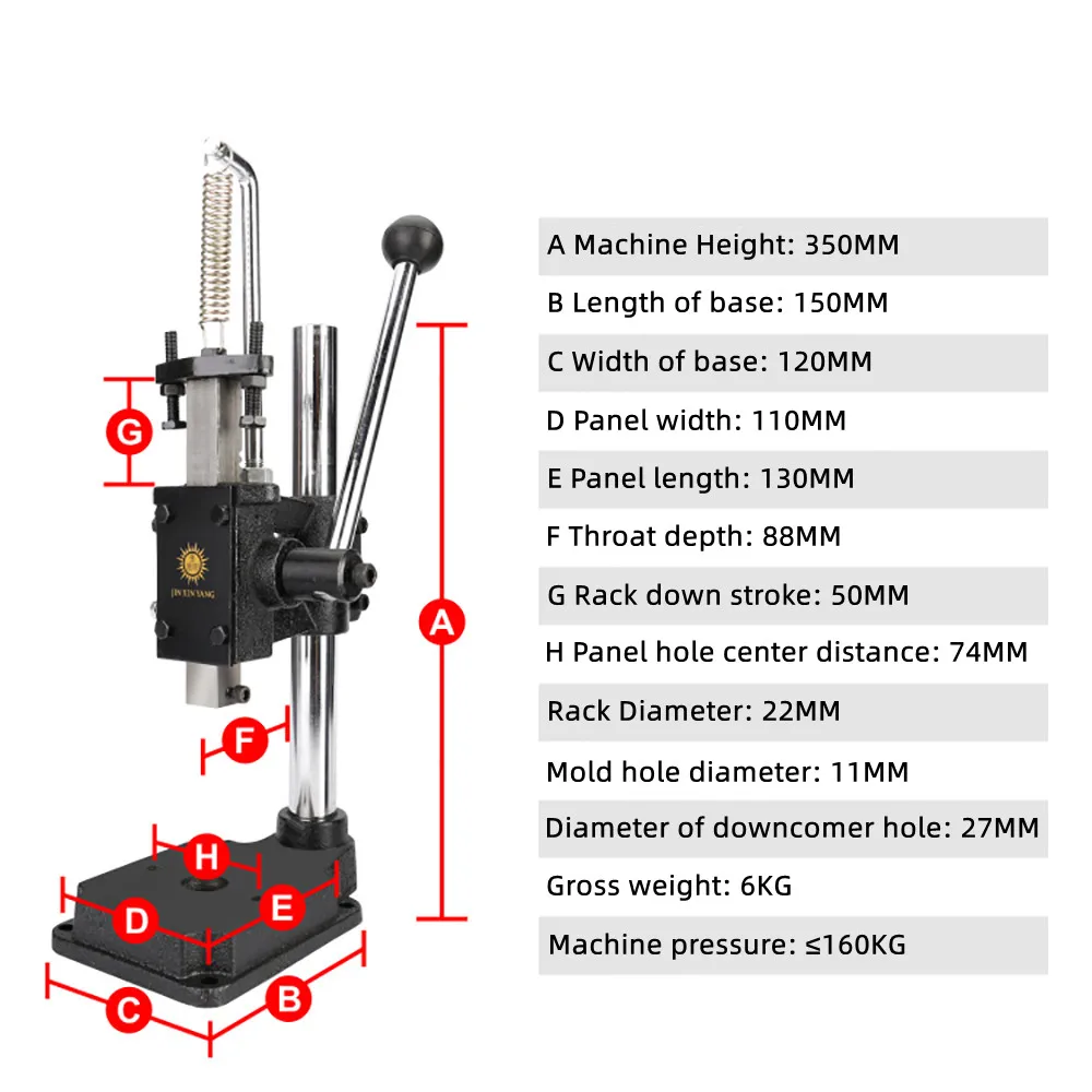 Multifunction Manual Leather Press Stamping Machine Hand-Punch Leathercraft Die-Cutting Machine Pricking Irons Punching Tools