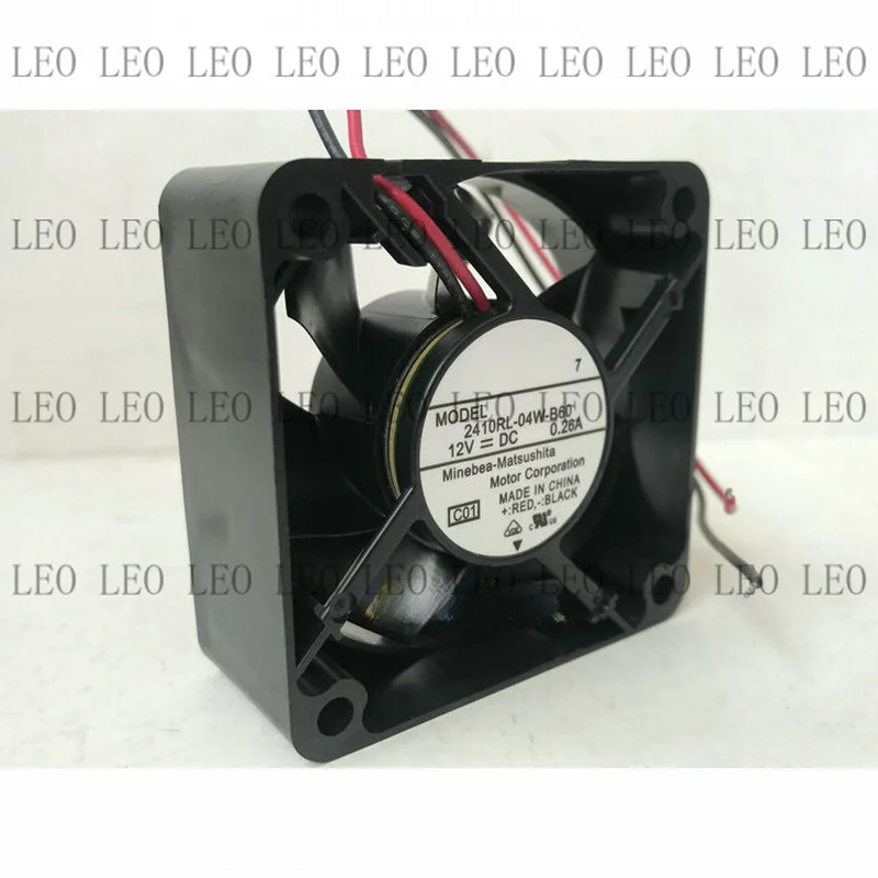 MY 1pcs  For NMB 2410RL-04W-B60 DC12V 0.26A 6025 60mm 2-wire double ball cooling fan