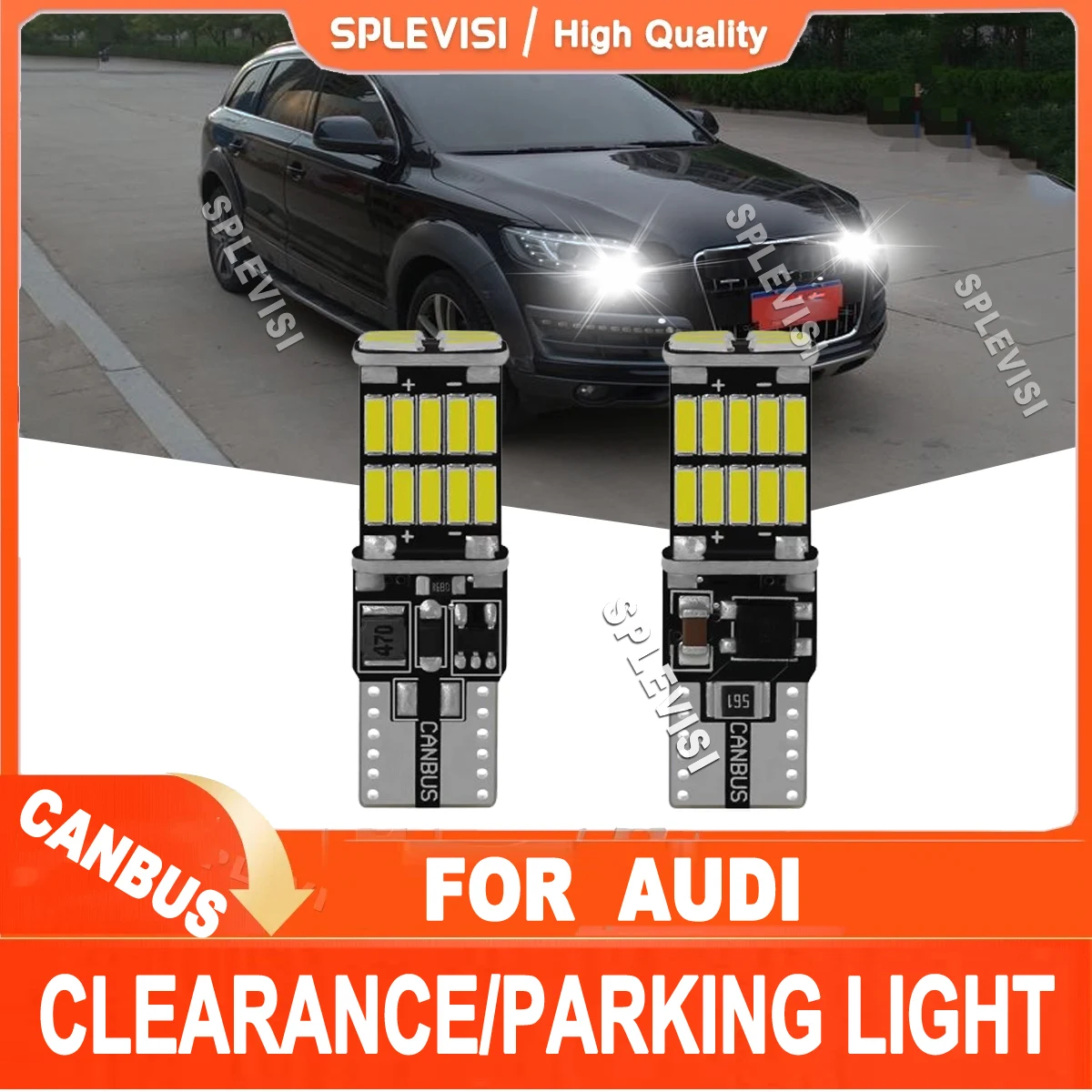 

Pair 6000K LED Clearance Lamp Light Bulb W5W T10 Replace Fit For Audi Q7 4L A2 8Z A4 B7 A5 A6 C5 C6