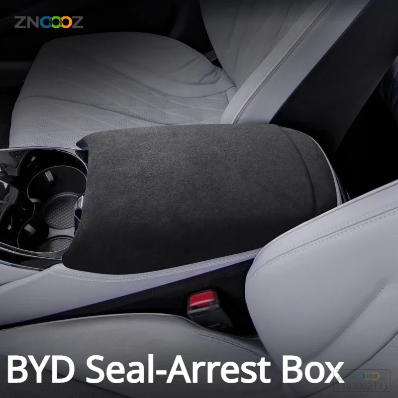 BYD Seal EV Armrest Box Cover, Suede Material, Hand-Sewn, Sweat-Absorbent And Breathable, BYD Seal Armrest Box Cover