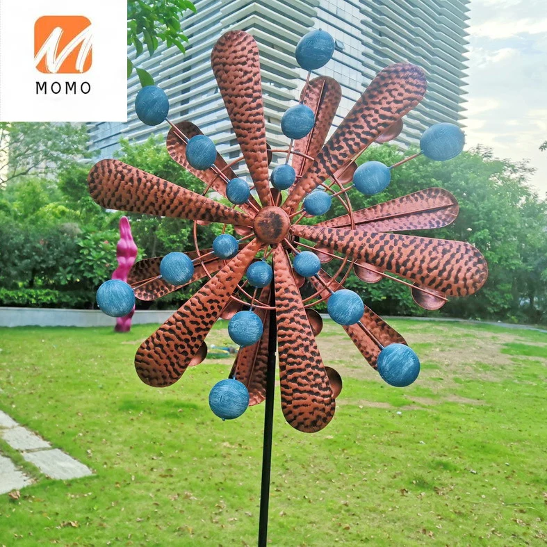 Modern Wholesale Customized  Decorative Design Garden Metal Outdoor Windmill wind spinner