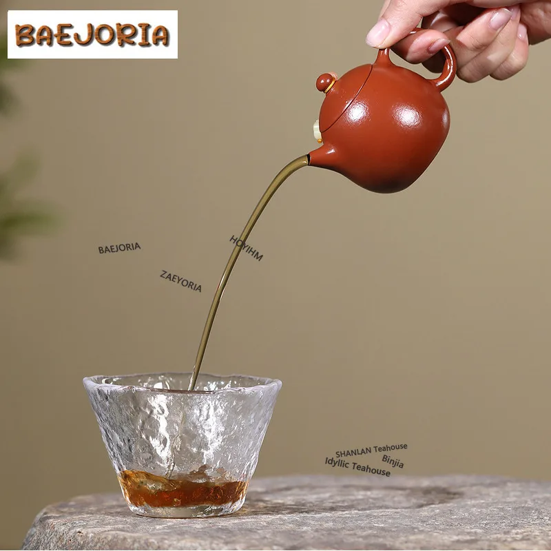 BAEJORIA 100ml Vintage Yixing Purple Clay Teapots Handmade Dragon Egg Pot Raw Ore Zhu Mud Tea Soaking Kettle Zisha Teaset Craft