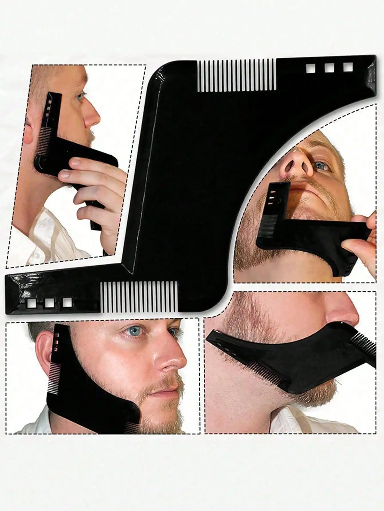 1PC Plastic Beard Comb For Men, Mustache Grooming And Styling Comb, Facial Hair Care Tool, Great For Daily Use & Perfect Gift