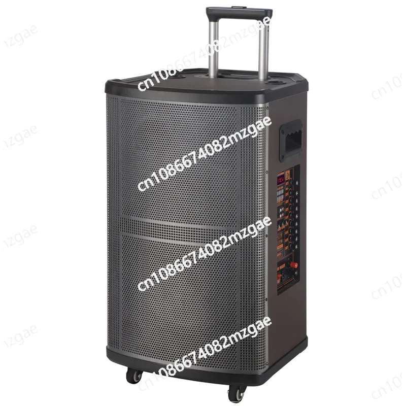 NDR-515 Professional Big Power 15 Inch BT Stereo HIFI Wooden Wireless Karaoke Speaker With Mic Party Stage Trolley Bass Speaker