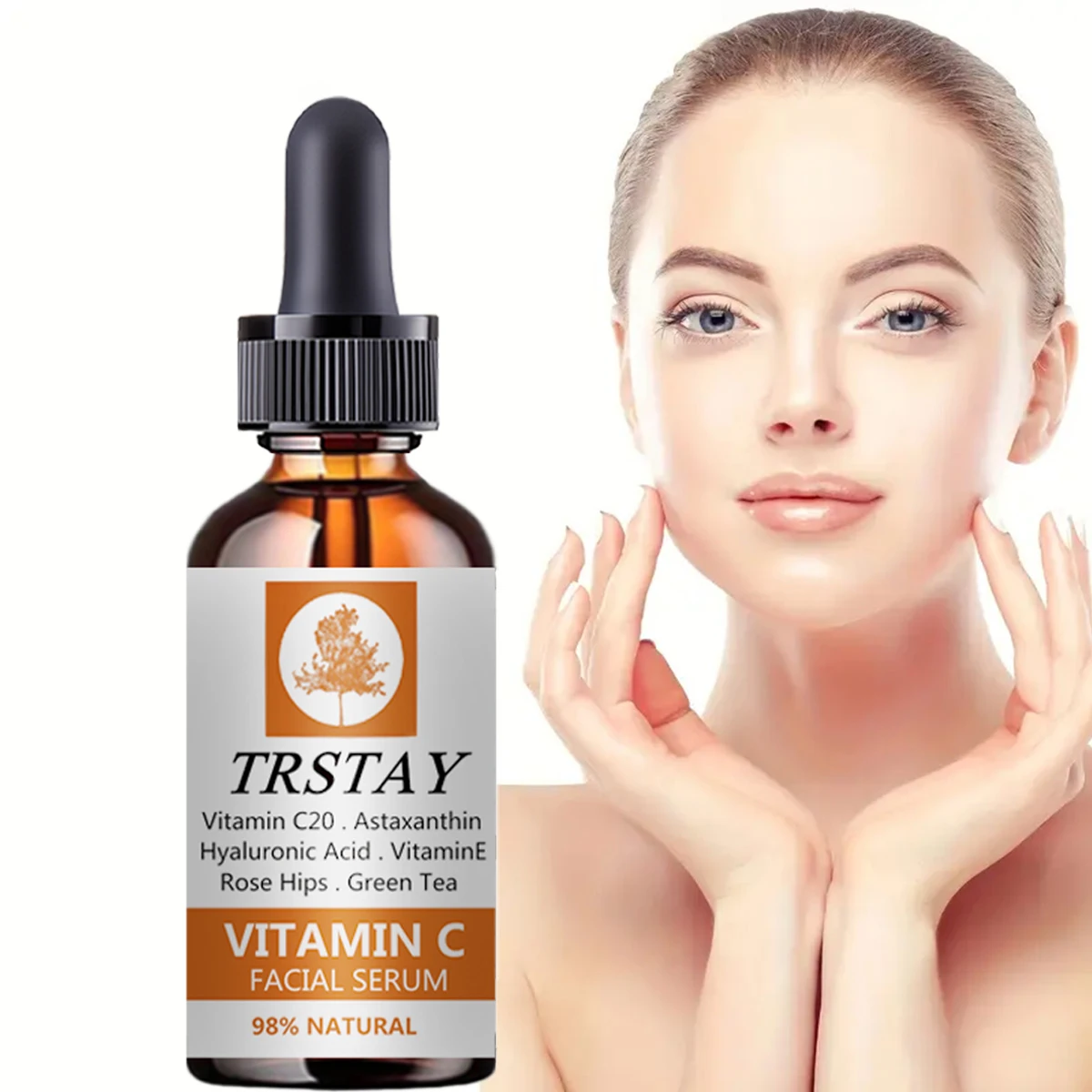 

Vitamin C facial essence reduces fine lines, tightens skin, and improves dullness