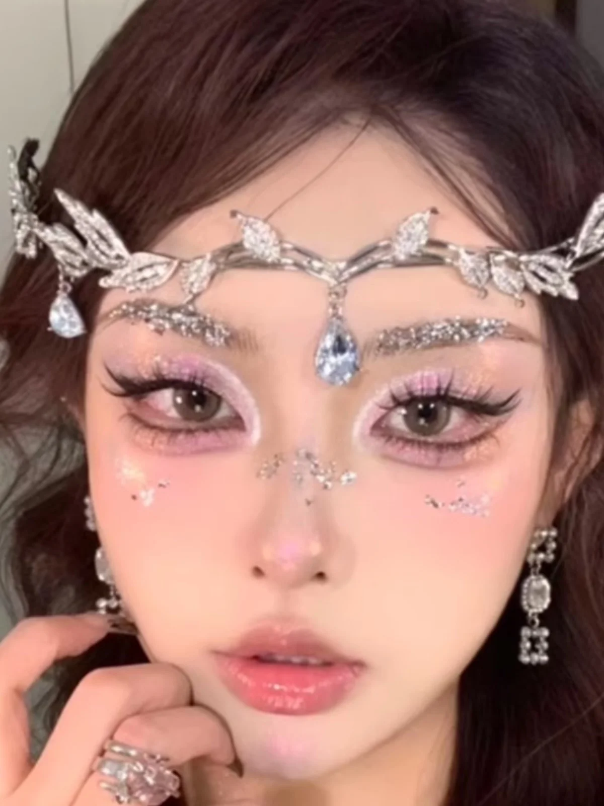 

Повязка для волос Ele Fairy Le с кисточками, свадебная корона, сладкая принцесса, украшенная бриллиантами, повязка для волос, аксессуар Faion