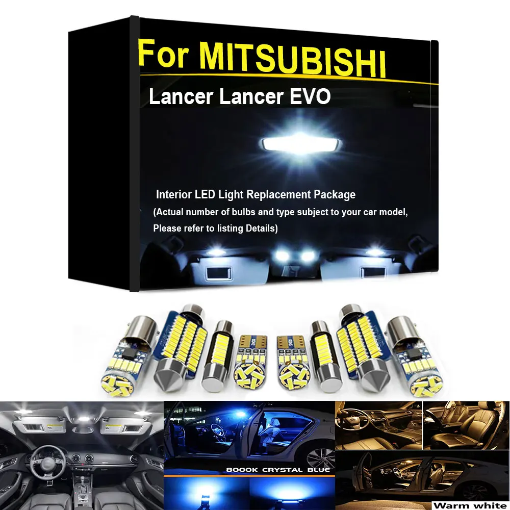 Kit de luces LED interiores para MITSUBISHI Lancer VII VIII Lancer EVO VIII IX CT9A X CZ4A Evolution 2002 2013 2017, pieza de repuesto para automóvil