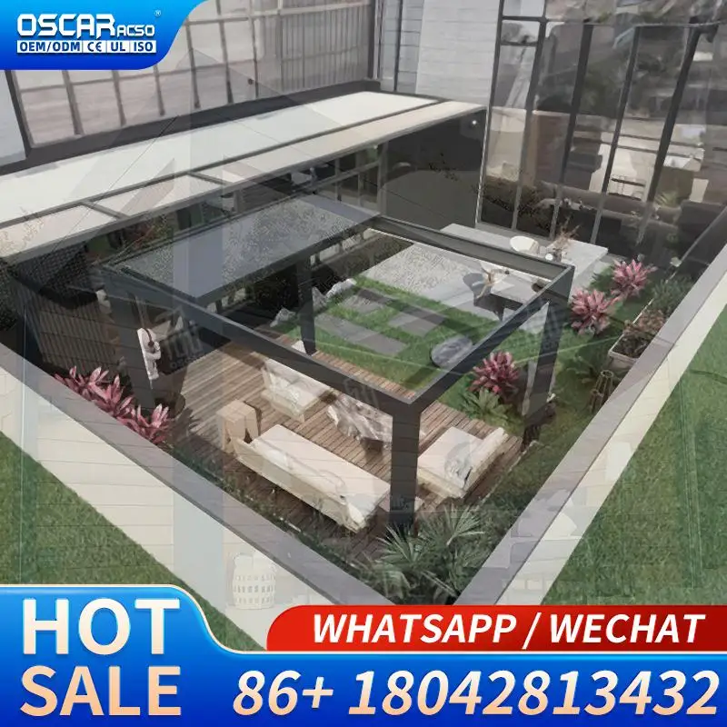 

Outdoor Storage Waterproof Aluminium Bioclimatic for Garden Patio Balcony Pergola
