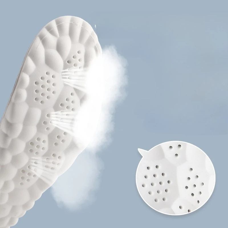High Elasticity Latex Sport Insoles Soft Shoe Pads Arch Support Orthotic Insoles Breathable Deodorant Shock Absorption Cushion