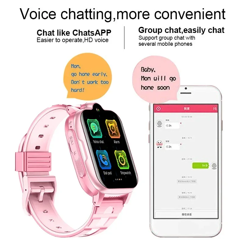 Xiaomi Mijia Jam Tangan Pintar Anak 4G Panggilan Video Anak GPS SOS SIM Gelang Olahraga Jam Alarm Jam Tangan Pintar Suara Anak untuk Android IOS