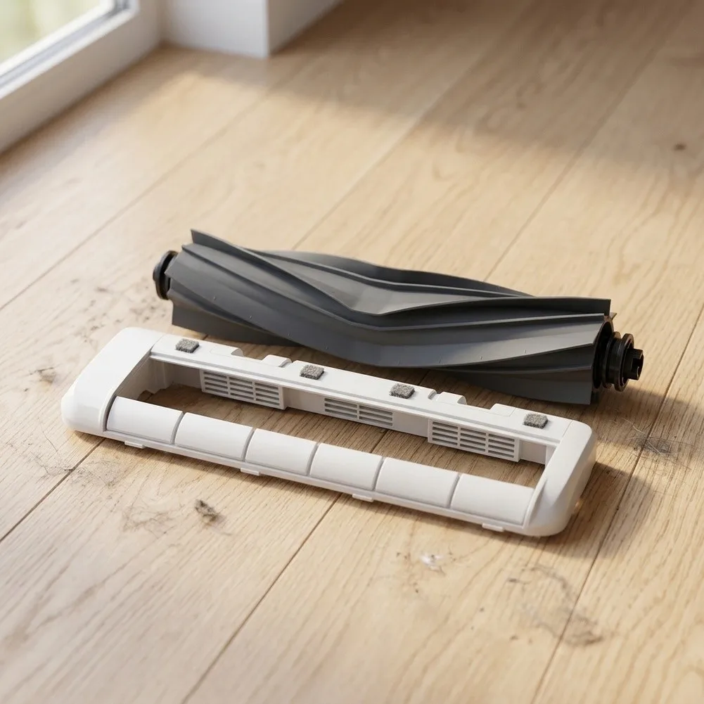 ABS Rubber Cleaning Brush Robot Vacuum Brush Set For Thorough Home Cleaning Adjustable Rotation Angle Efficient Dust Sweeping