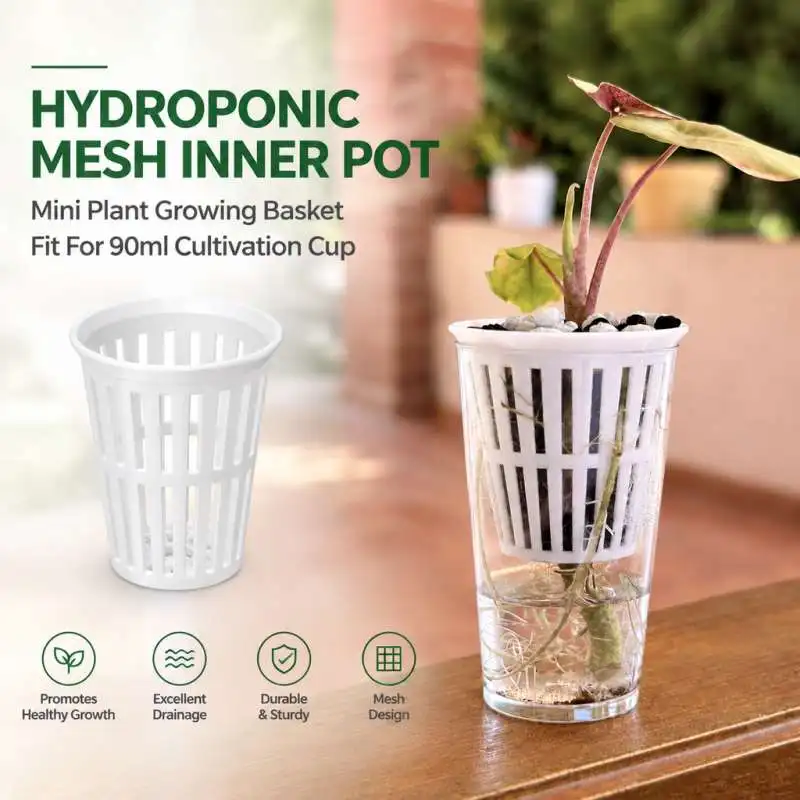 Hydroponic Mesh Inner Pot Mini Plant Growing Basket Fit For 90ml Cultivation Cup