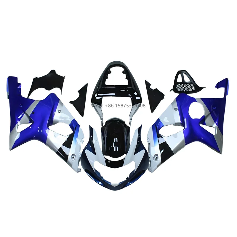 Fairings for  2000-2002 GSXR1000 01 02 Blue Silver ABS Plastic