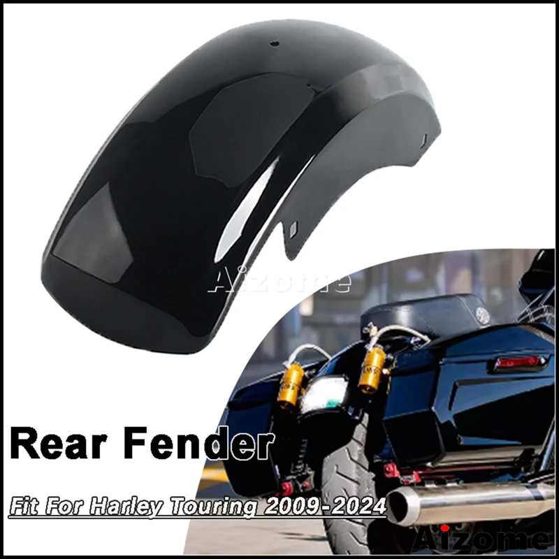 Motobike Rear Fender Mudguard Durable Carbon Steel Wrap-Around For Harley Touring Road King Street Electra Glide FLHX FLHT 09-24