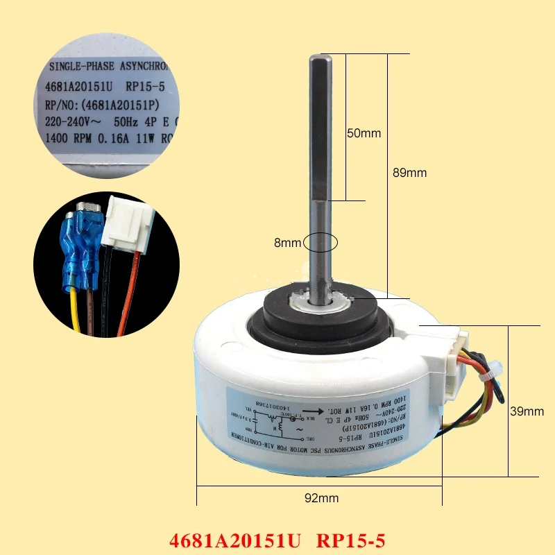 good working for Air conditioner inner machine motor fan SIC-67FV-F139-1 DB31-00642A part 4681A20151P 4681A20151U