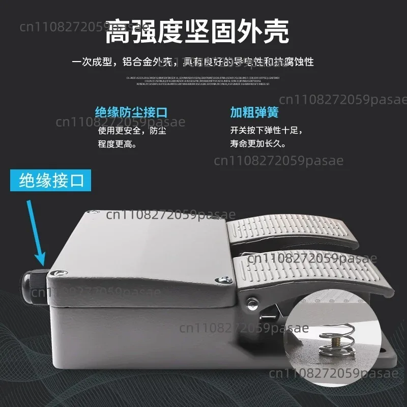For Bending Machine Punch，YDT1-16 Foot Switch Pedal Foot Control Switch 6A Double Pedal Use