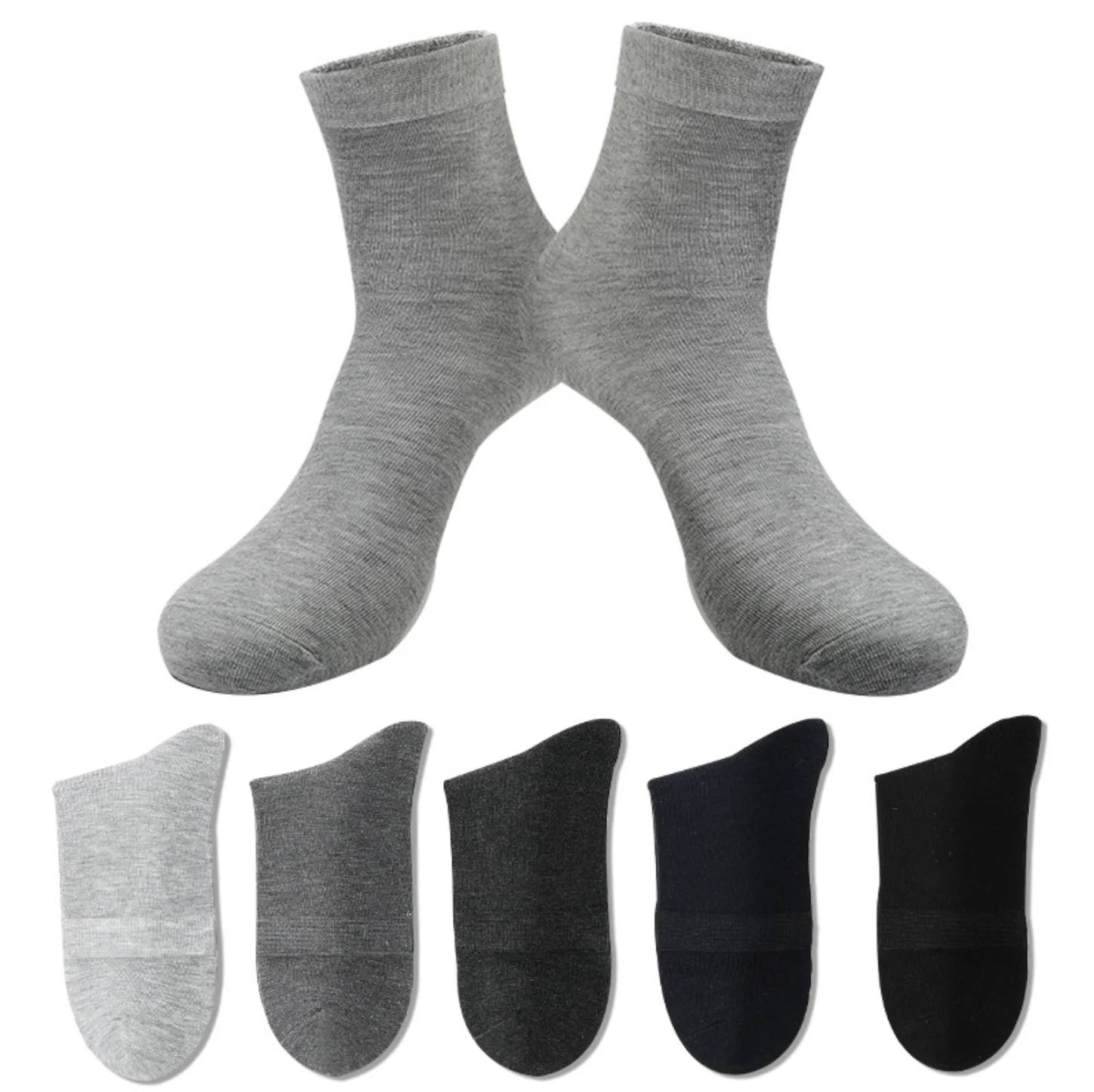 

Мужские базовые носки средней длины, 6 пар в упаковке, черный, белый, серый, темно-синий, универсальная цветовая гамма, дышащая и прочная ткань, высокая эластичность, не сдавливают стопы, незаменимы для поездок на работу и занятий спортом, праздничный под