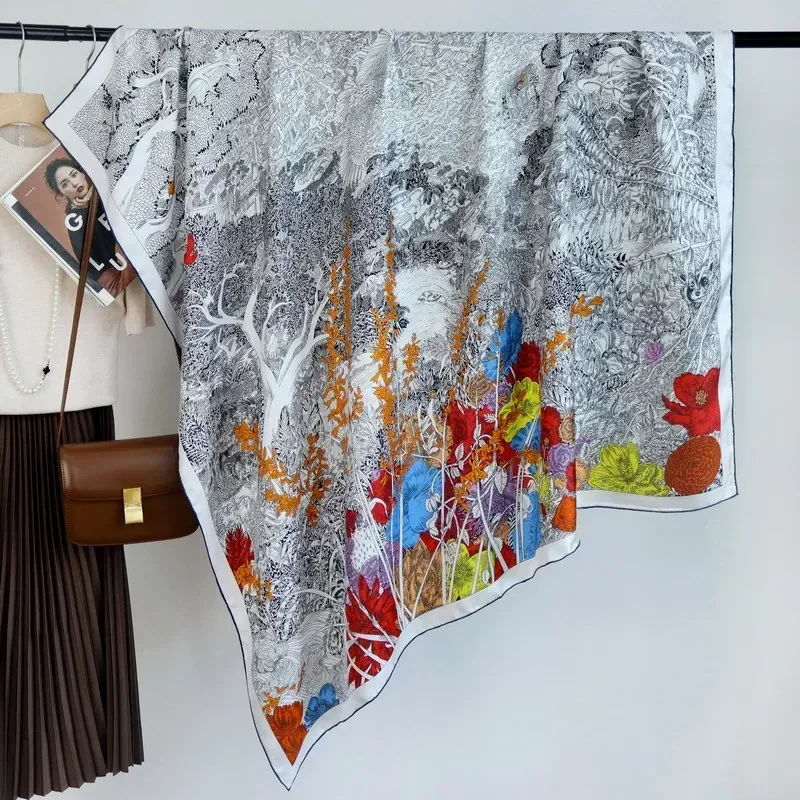 high-end-elegant-women-fashion-return-to-nature-printing-quality-140cm-twill-silk-hand-rolled-edge-large-square-scarf-shawl-1