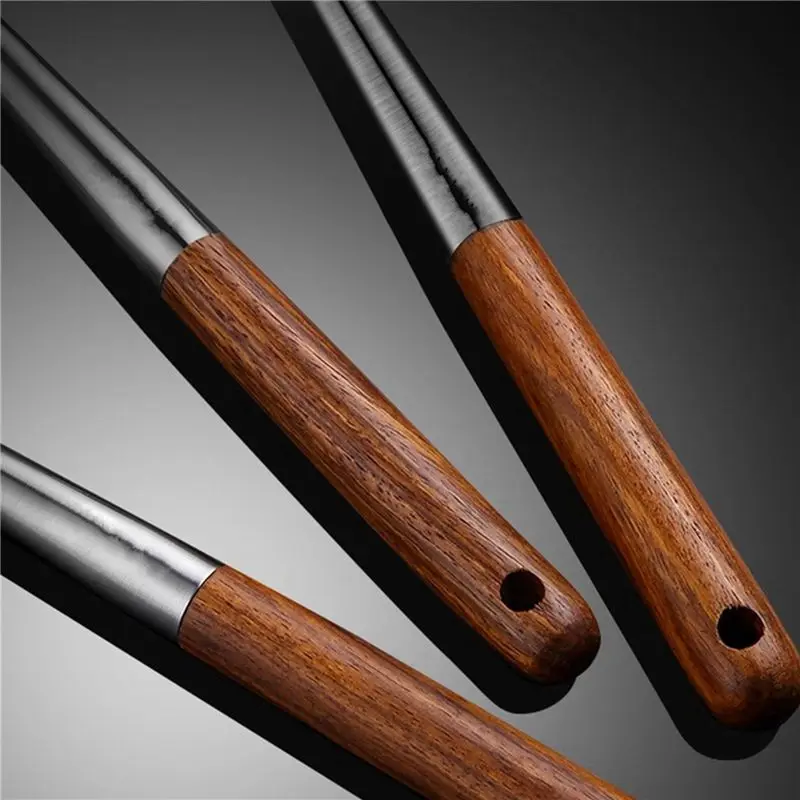 AT02-2X Long Handle Stainless Steel Wok Spatula Kitchen Slotted Turner Rice Spoon Ladle Cooking Tools Utensil Set