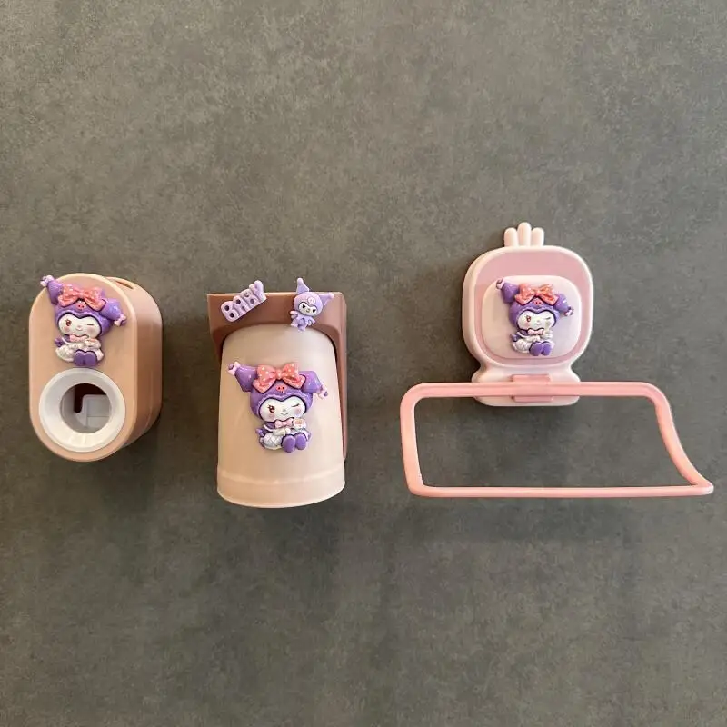 

Sanrios соковыжималка для зубной пасты в ванной комнате Hello Kitty's стеллаж для хранения зубной пасты модная горячая распродажа новый стильный подарок для подруги