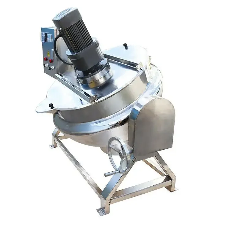 

500 Liter Jam Industrial Steam Kettle Jacket Kettle Cooker Mixer Heat Transfer Oil Jacketed Cooking Kettle